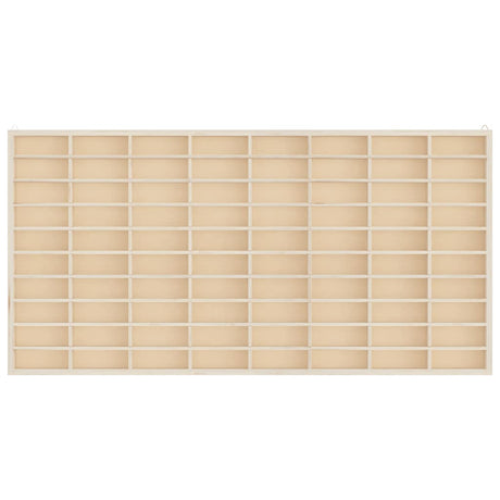 Wooden Collector's Display Case With 80 Compartments 80X4.5X40.5Cm