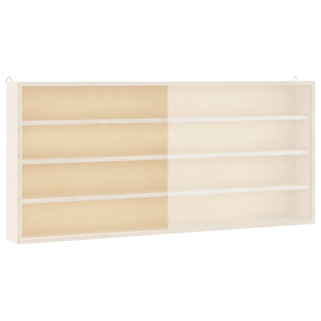 Wooden Collector's Display Case With Doors 80X8.5X37Cm