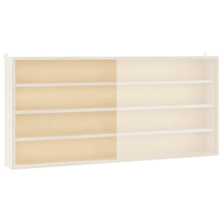 Wooden Collector's Display Case With Doors 80X8.5X37Cm