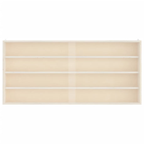 Wooden Collector's Display Case With Doors 80X8.5X37Cm