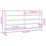 Wooden Collector's Display Case With Doors 80X8.5X37Cm