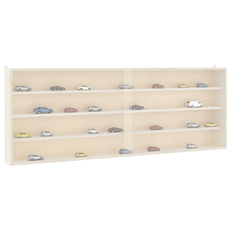 Wooden Collector's Display Case With Doors 80X8.5X37Cm