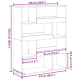 Room Divider 100X33X Engineered Wood