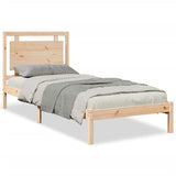 Extra Long Bed Frame without Mattress 100x220 cm Solid Wood