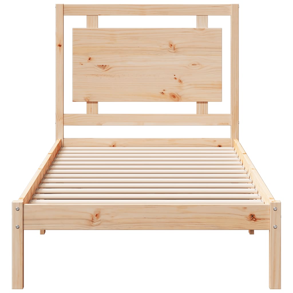 Extra Long Bed Frame without Mattress 100x220 cm Solid Wood