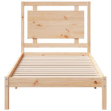 Extra Long Bed Frame without Mattress 100x220 cm Solid Wood