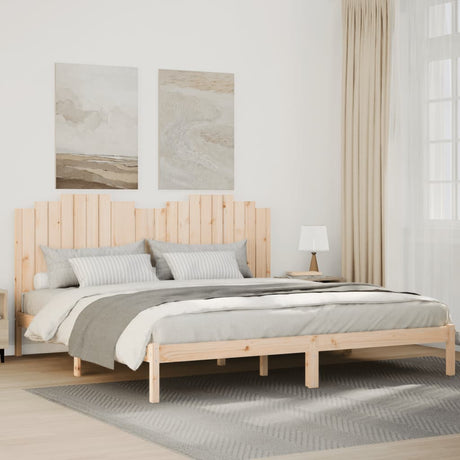3103772  Bed Frame Without Mattress Solid Wood (810011+818459)