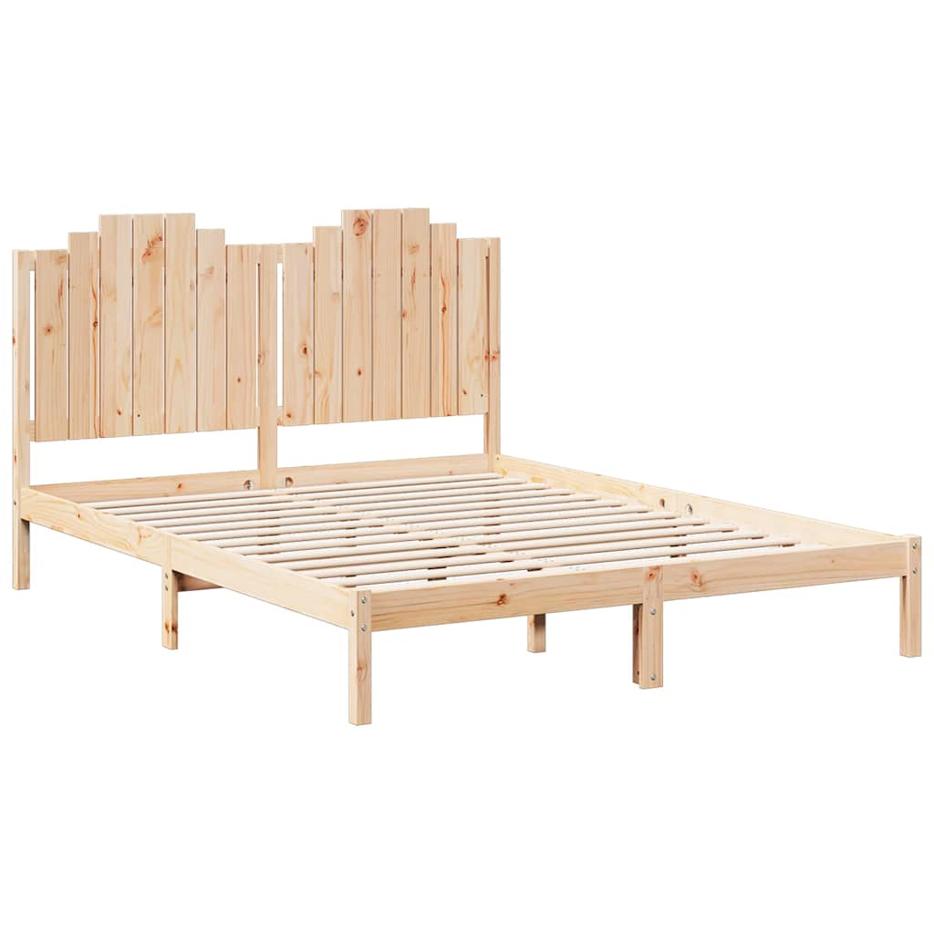 Extra Long Bed Frame without Mattress 160x220 cm Solid Wood