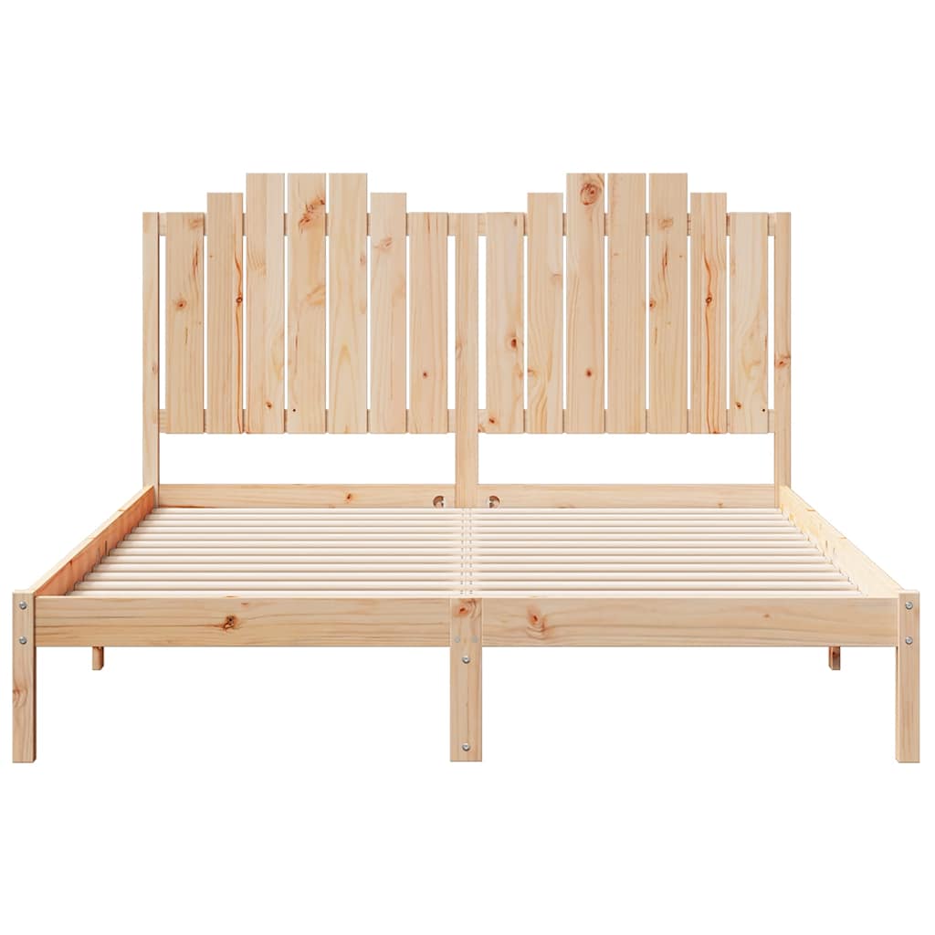 Extra Long Bed Frame without Mattress 160x220 cm Solid Wood