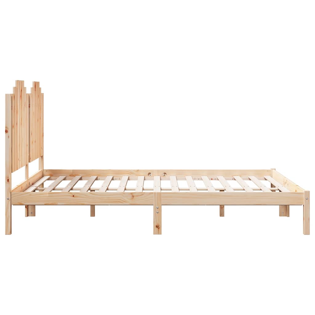 Extra Long Bed Frame without Mattress 160x220 cm Solid Wood