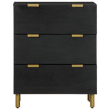 Sideboards 2 Pcs Black 60X33X75 Cm Engineered Wood