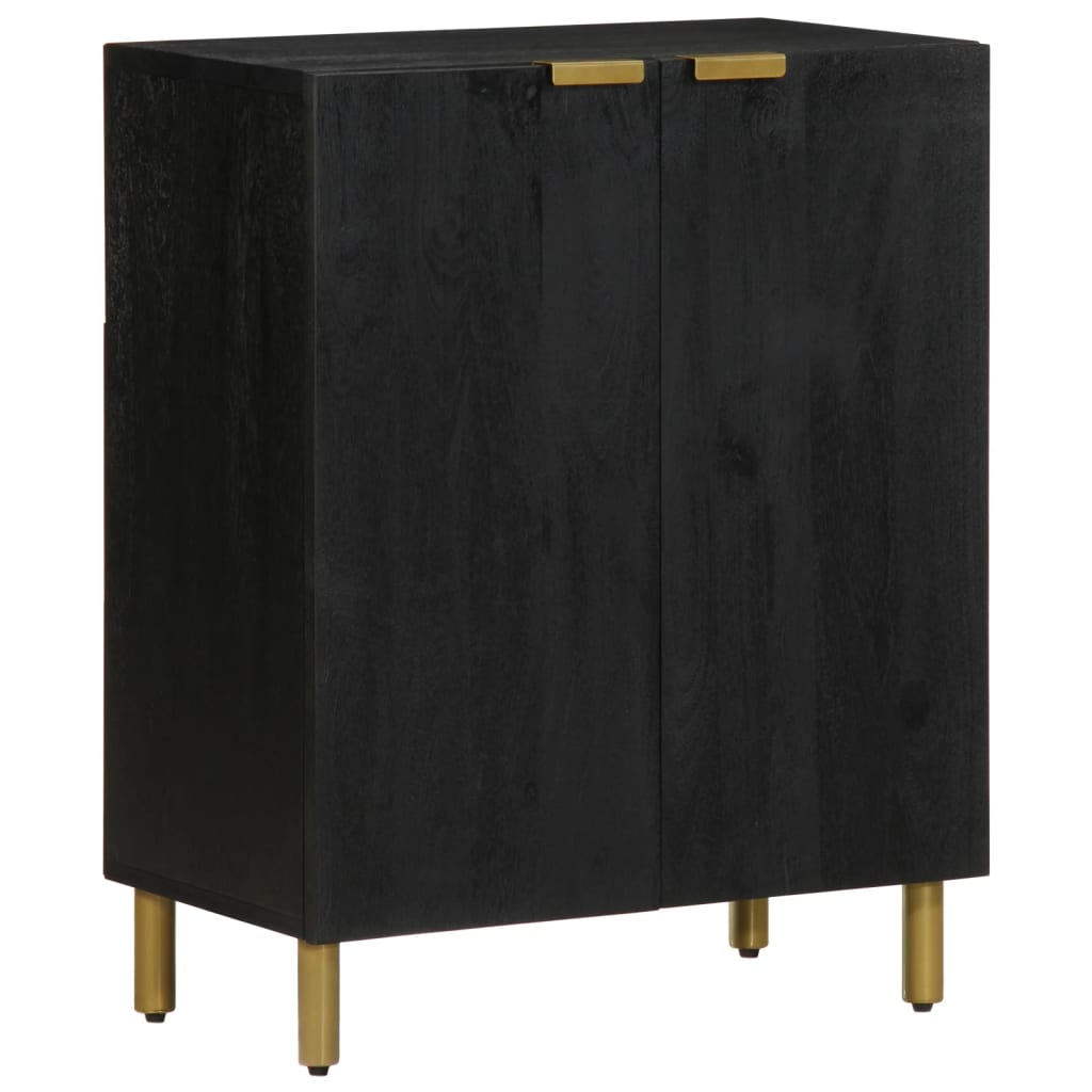 3 Piece Sideboards Black Engineered Wood