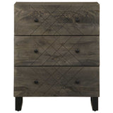 Sideboards 2 Pcs Black 60X33X75 Cm Solid Wood Mango