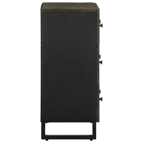 Sideboards 2 Pcs Black 60X33X75 Cm Solid Wood Mango