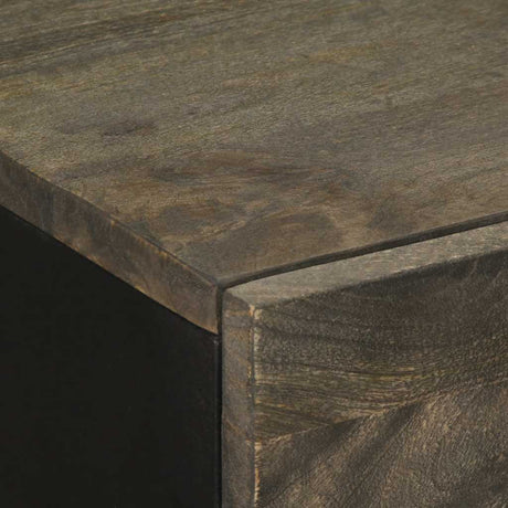 Sideboards 2 Pcs Black 60X33X75 Cm Solid Wood Mango