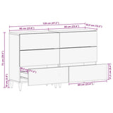 Sideboards 2 Pcs Light Grey 60X33.5X75 Cm Solid Wood Mango