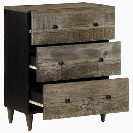 Sideboards 2 Pcs Light Grey 60X33.5X75 Cm Solid Wood Mango