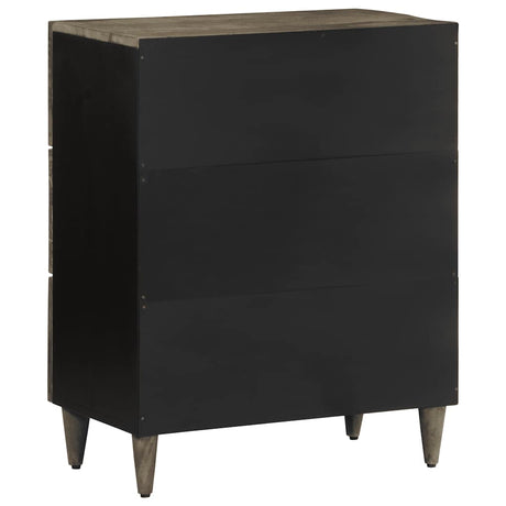Sideboards 2 Pcs Light Grey 60X33.5X75 Cm Solid Wood Mango