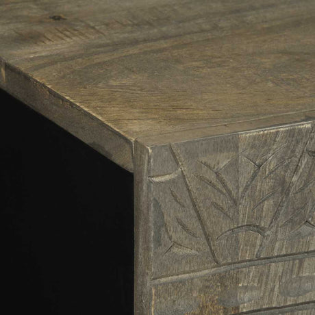 3 Piece Sideboards Light Grey 60X33.5X75 Cm Solid Wood Mango