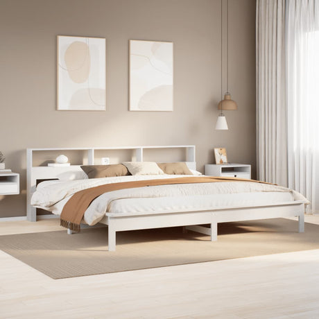 Bookcase Bed Without Mattress Solid Wood Pine