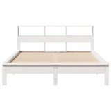 Bed Frame without Mattress White 160x200 cm Solid Wood Pine