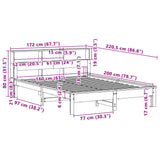 Bed Frame without Mattress White 160x200 cm Solid Wood Pine