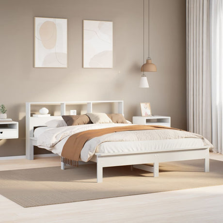 Bookcase Bed Without Mattress Solid Wood Pine