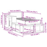 Bed Frame Without Mattress Single Solid Wood Pine