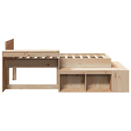 Bed Frame Without Mattress Single Solid Wood Pine