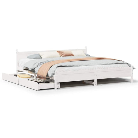 Bed Frame Without Mattress Solid Wood Pine