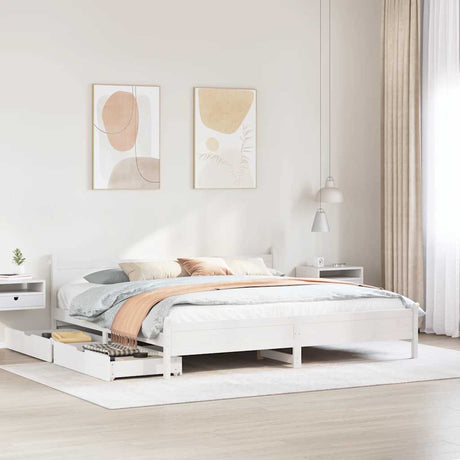 Bed Frame Without Mattress Solid Wood Pine