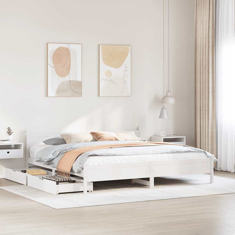 Bed Frame Without Mattress Solid Wood Pine