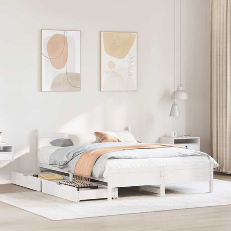 Bed Frame Without Mattress Solid Wood Pine