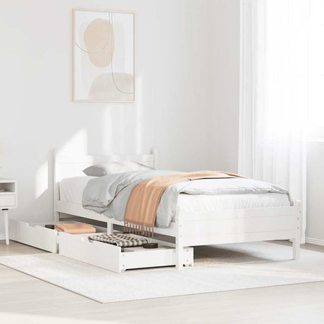 Bed Frame Without Mattress Solid Wood Pine