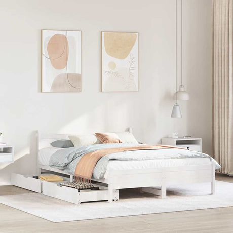 Bed Frame Without Mattress Solid Wood Pine