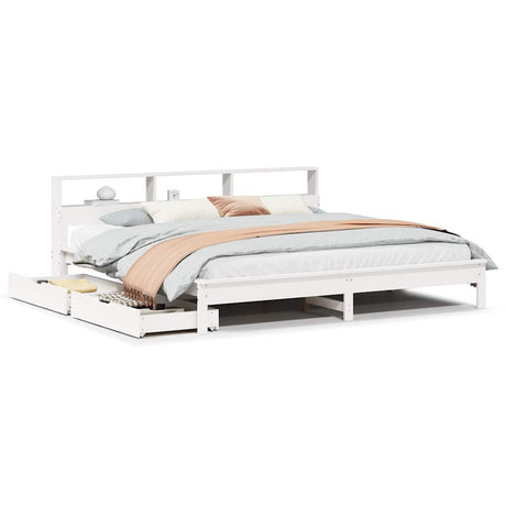 Bookcase Bed Without Mattress Solid Wood Pine