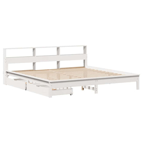 Bookcase Bed Without Mattress Solid Wood Pine