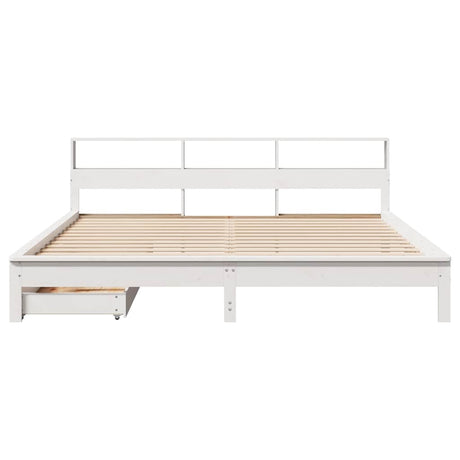 Bookcase Bed Without Mattress Solid Wood Pine