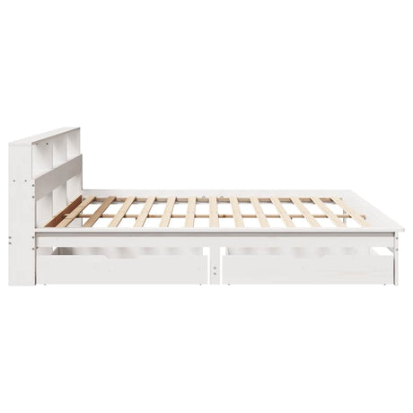 Bookcase Bed Without Mattress Solid Wood Pine