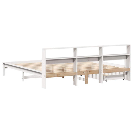 Bookcase Bed Without Mattress Solid Wood Pine