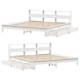 Bookcase Bed Without Mattress Solid Wood Pine