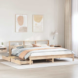 Bookcase Bed Without Mattress Solid Wood Pine