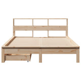 Bookcase Bed without Mattress 160x200 cm Solid Wood Pine