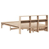 Bookcase Bed without Mattress 160x200 cm Solid Wood Pine