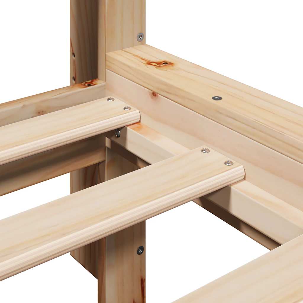 Bookcase Bed without Mattress 160x200 cm Solid Wood Pine