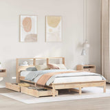 Bookcase Bed without Mattress 160x200 cm Solid Wood Pine