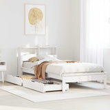 Bookcase Bed Without Mattress Solid Wood Pine