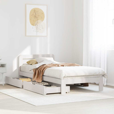 Bed Frame Without Mattress Solid Wood Pine