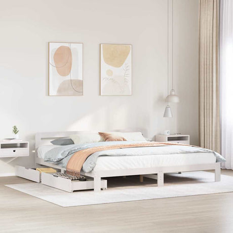 Bed Frame Without Mattress Solid Wood Pine