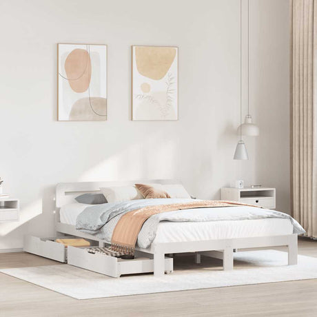 Bed Frame Without Mattress Solid Wood Pine